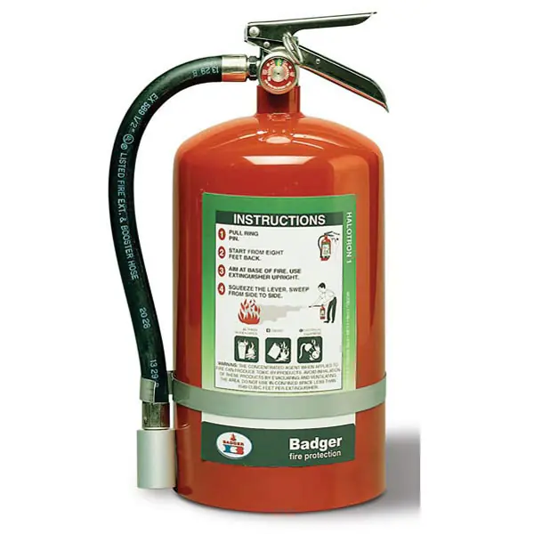Badger 23082 Extra 11 lb Halotron I Fire Extinguisher w/ Wall Hook
