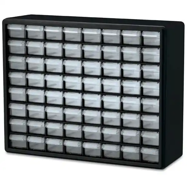 Akro-Mils 10164 Plastic Storage Cabinet - Black, 64 Drawer Replacement MPN