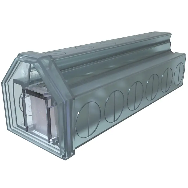 ILSCO PCT-6-800 Cleartap Insulated Aluminum Multi-Tap Connector, Dual Rated, Conductor Range 850-250, 6 Ports