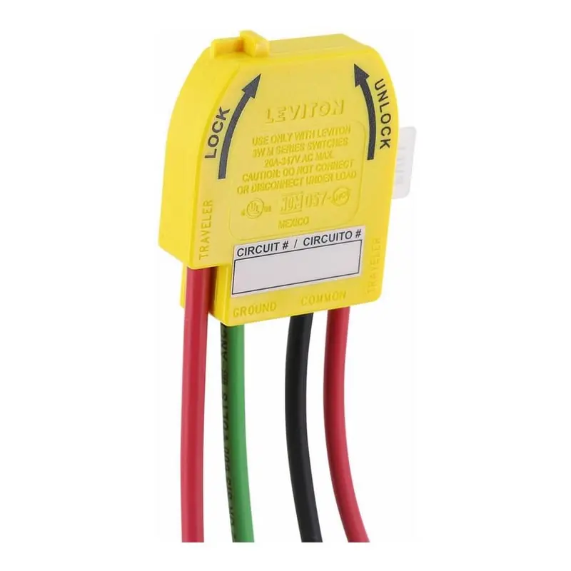 LEVITON M3WSW-ST Toggle Switch Wiring Module 20 Amp 3 Pole 347 Volt Yellow