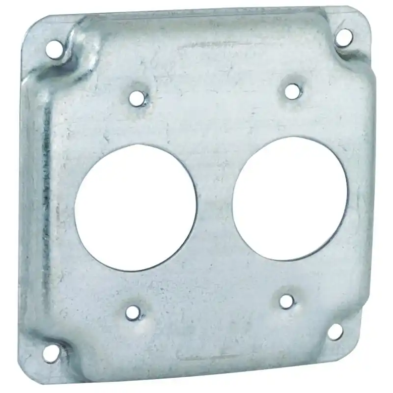 Multiple 807C 4 Square, 2 Receptacles 1.406 Diam Raised Cover