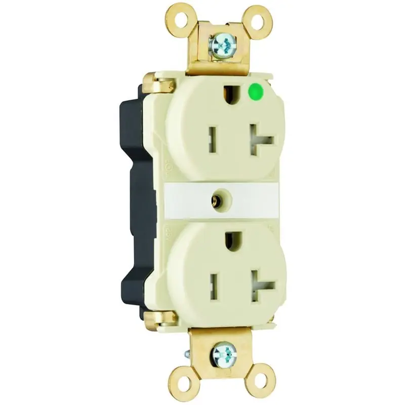 Legrand PTTR63HI 20 Amp 125 Volt Tamper-Resistant Hospital Grade Straight Blade Receptacle Ivory