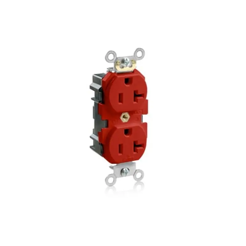 Leviton M5362-SR 20 Amp 125 Volt Straight Blade Receptacle Red