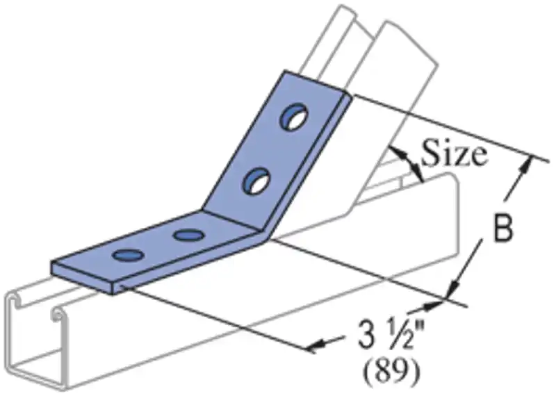 Multiple PS-781-45-DEG-EG 4 Hole 45 Degree Outside Angle Fitting