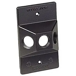 Thomas & Betts S203BRE Cover, 3 Hole Rect Bronze