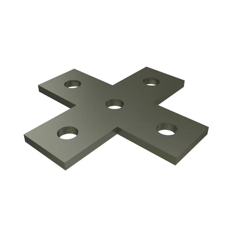 Multiple PS-712-EG 5 Hole Flat Cross Fitting