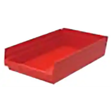 Akro-Mils 30178RED Shelf Bin - Plastic, Industrial Grade Polymer, 11-1/8 in Width x 17-7/8 in Length x 4 in Height
