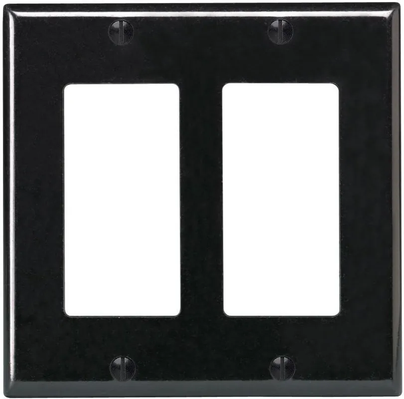 Leviton 004-80409-00E Wallplate 2 Decora Black