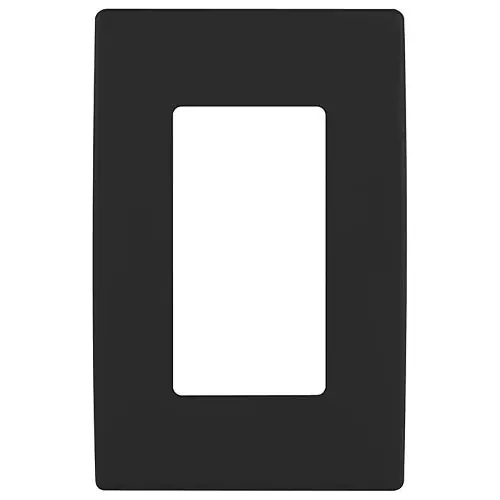 Leviton REWP1-OB Renu 1-Gang Screwless Snap-On Wallplate Onyx Black