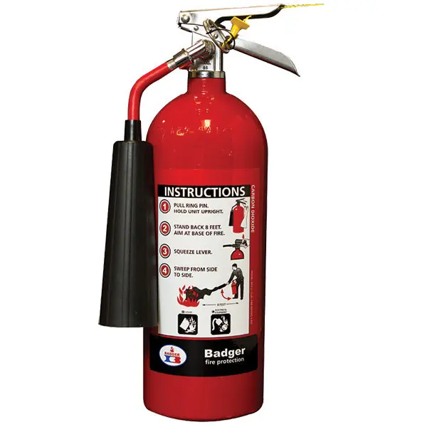 Badger 21111 Extra 5 lb CO2 Fire Extinguisher w/ Wall Hook