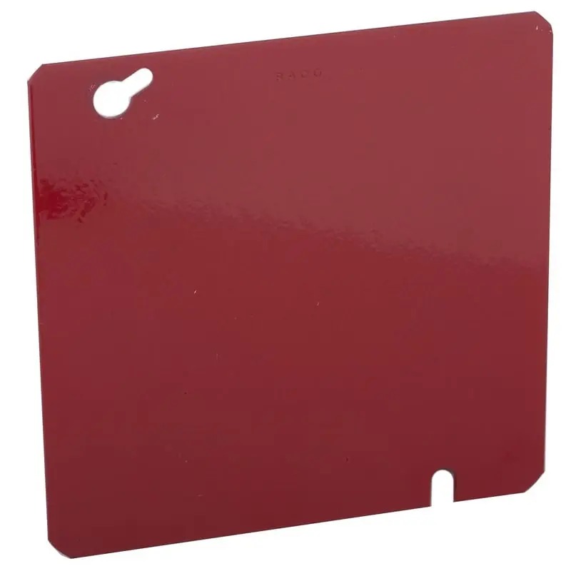 Multiple 911-11 4-11/16 Square Blank Cover, Red