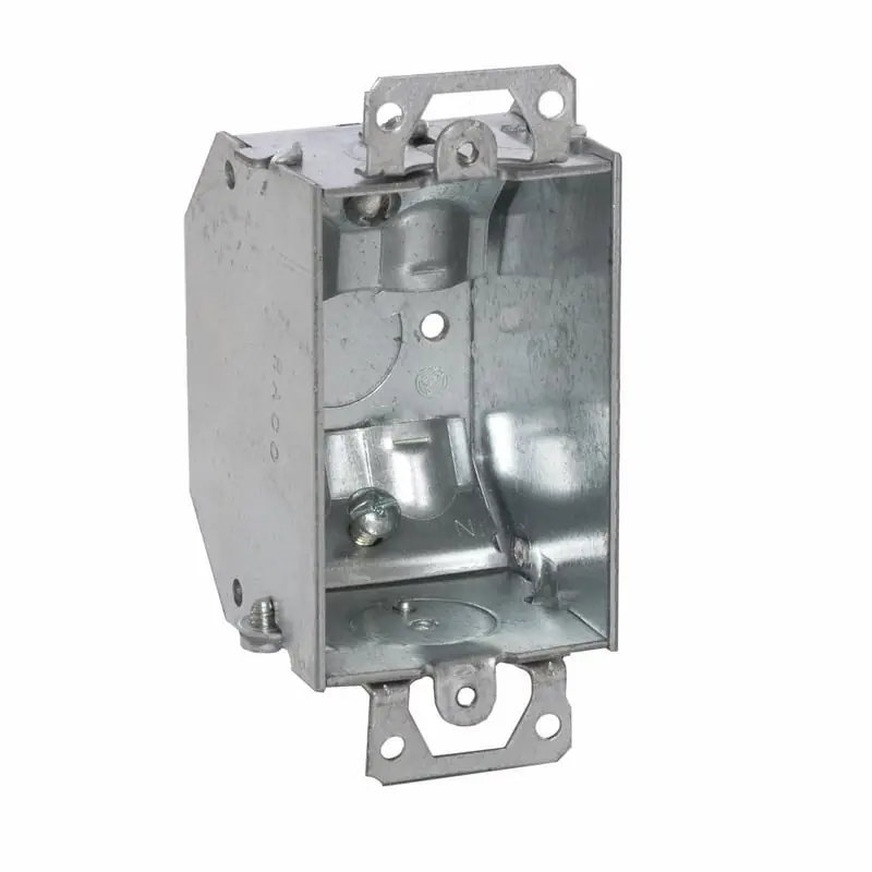 Multiple 471 Switch Box, 2-1/4IN Deep, 1/2IN KO, NMSC Clamps, Plaster Ears