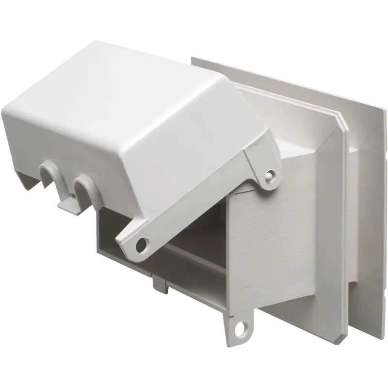 Arlington F8091H One Piece Weather Proof Outlet Box For Vinyl Siding Extra Duty Covers Horizontal