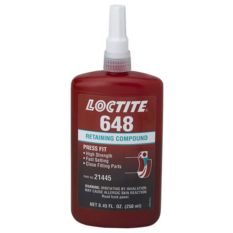 Loctite 1835918 648 Retaining Compound Press Fit High Strength Rapid Cure 250 ml Bottle 10CA