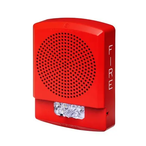 Eaton ELMTSR Wheelock Eluxa Multitone Strobe Horn 24V Wall Mount Red
