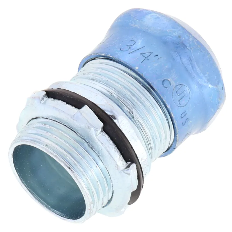 Arlington 821RT Concrete/Raintight Compression Connector, 3/4 in Trade, For Use With EMT Conduit, Steel
