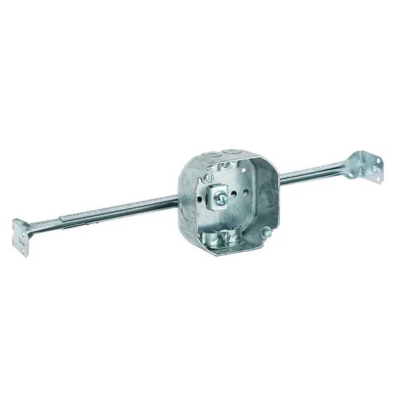 Multiple 326 4IN Octagon Box 1-1/2IN Deep 1/2IN KO NMSC Clamps Bar Hanger
