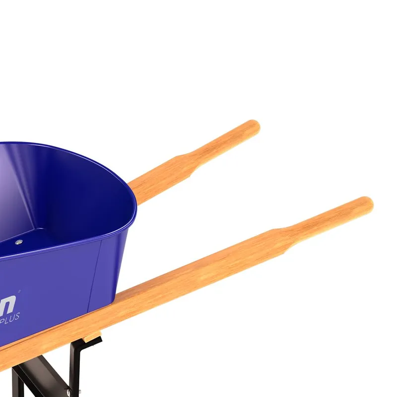 Bon Pro Plus 28-702 Steel Tray Wheel Barrow - 6 Cu Ft - Single Ribbed Tire Wood Handle