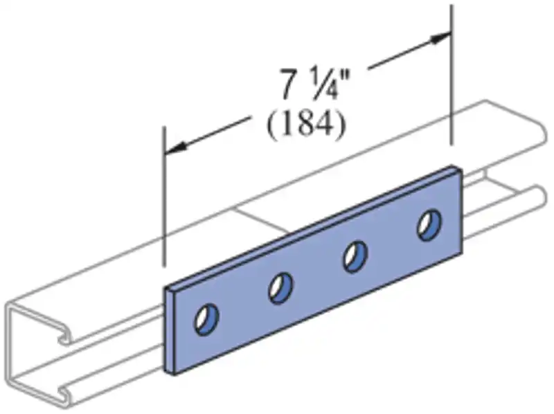Multiple PS-888-EG 4 Hole Flat Fitting Power 7-1/4 x 1/4 x 1-5/8 EG