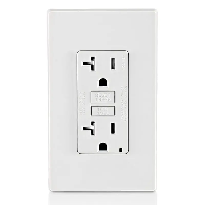 Leviton GFTR2-WBK 20 Amp, 125 Volt, Tamper-Resistant GFCI Receptacle, White