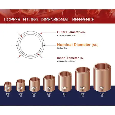 Everflow CCMA1012 SWT x 1/2'' MIP Copper Reducing Male Adapter Fitting