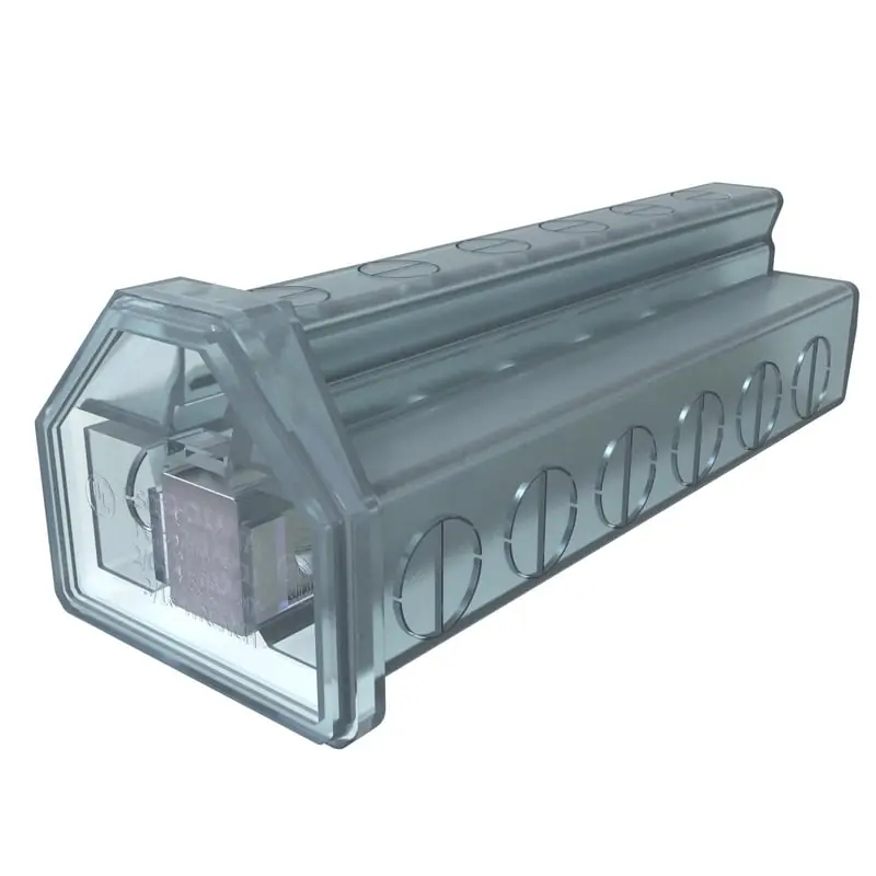 ILSCO PCT-6-2/0 Cleartap Insulated Aluminum Multi-Tap Connector, Dual Rated, Conductor Range 2/0-14, 6 Ports