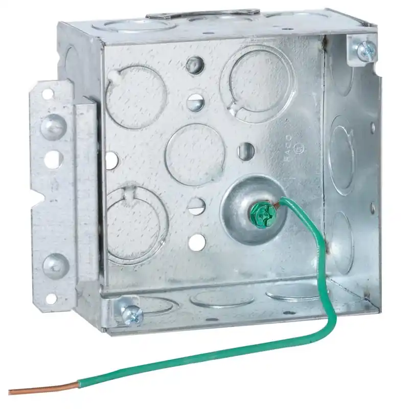 Multiple 232H 4 Square Box 2-1/8in Deep Combo KO's #12 Pigtail H Bracket