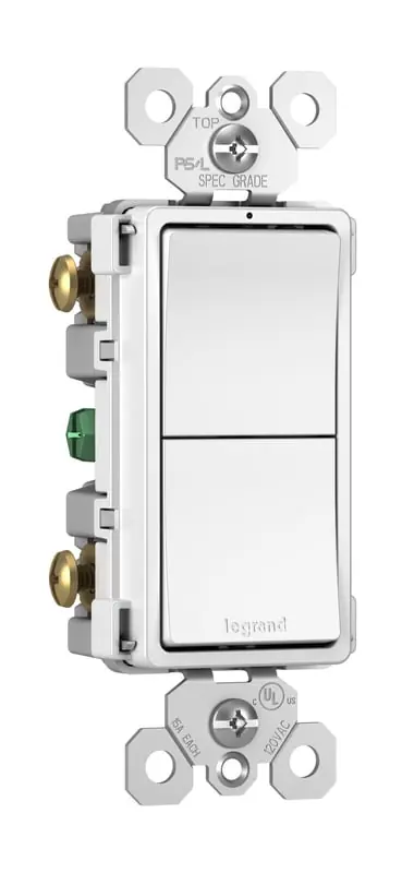 Legrand-Pass & Seymour TM811-WCC Combination Switch 15 Amp 120 Volt