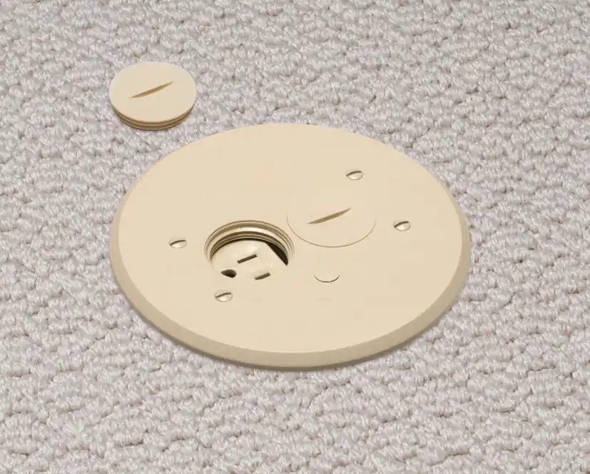 Arlington FLBAR101LA Round Non Metallic Adjustable Floor Box with Threaded Plugs
