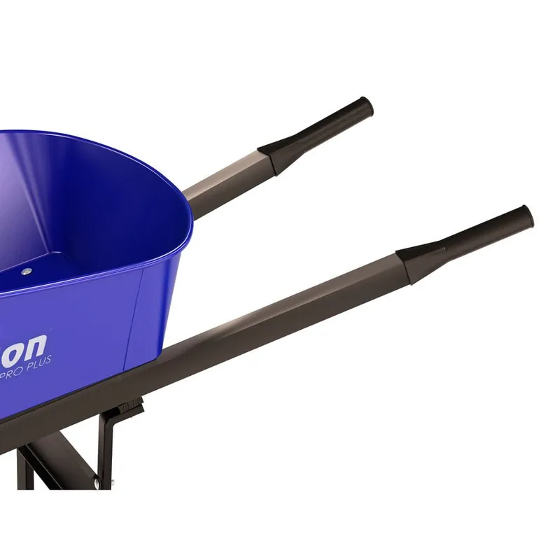 Bon Pro Plus 28-904 Steel Tray Wheel Barrow - 6 Cu Ft - Single Flat Free Tire Steel Handle