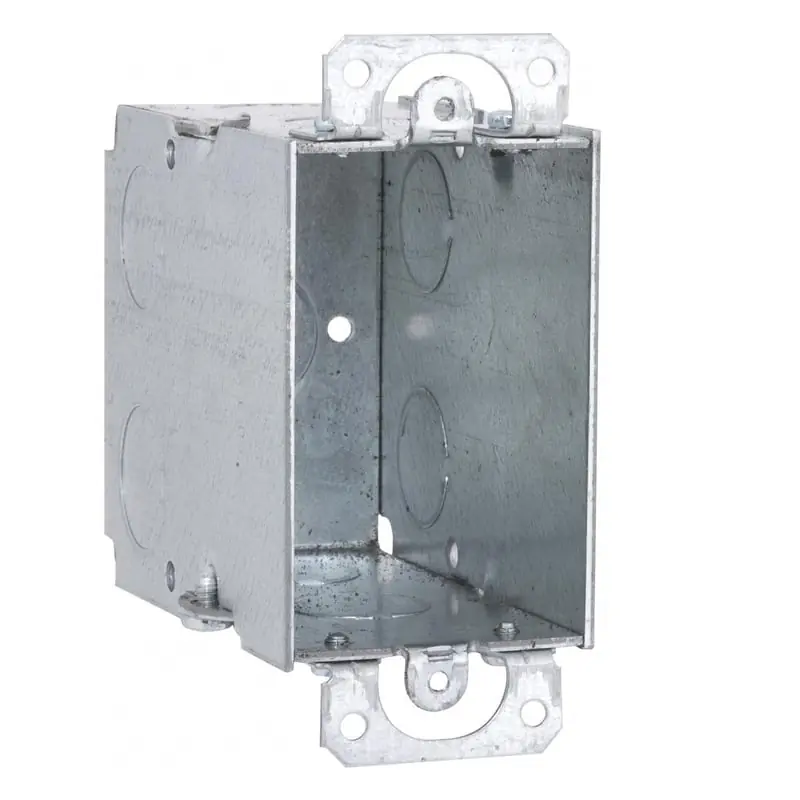 Multiple 590 Switch Box, 3-1/2in Deep, 1/2in KO, Plaster Ears