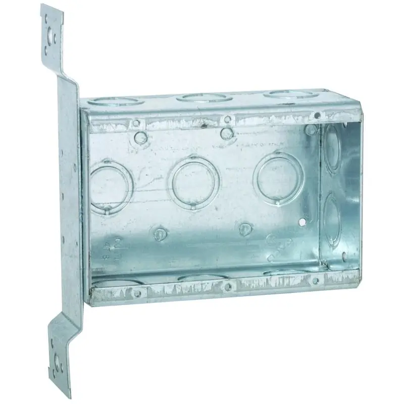 Multiple 686 3 Gang Masonry Box 2-1/8IN Deep 1/2 and 3/4IN KO RACO 686