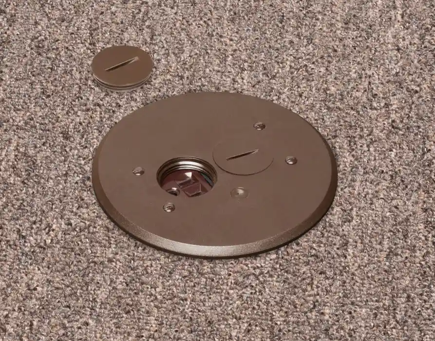 Arlington FLBAR101BR Adjustable Non-Metallic Floor Box Kit with Threaded Plug 5.8 Inch x 5.8 Inch x 4.031 Inch