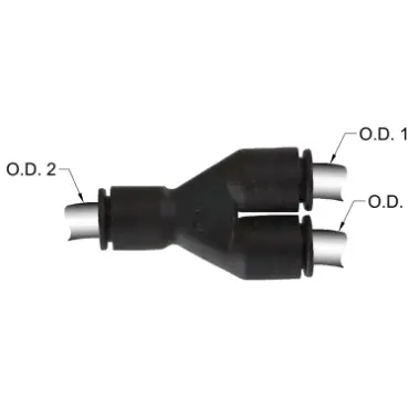 Legris 31401000 Union Y Push-to-Connect Fitting