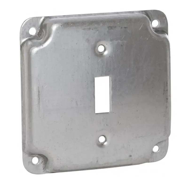 Multiple 800C 4 Square, 1 Toggle Switch Raised Cover Power