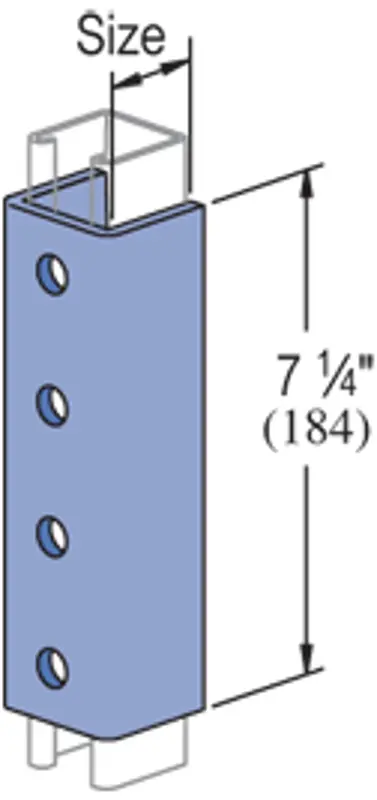 Multiple PS-616-EG 4 Hole U-Shaped Splice Fitting