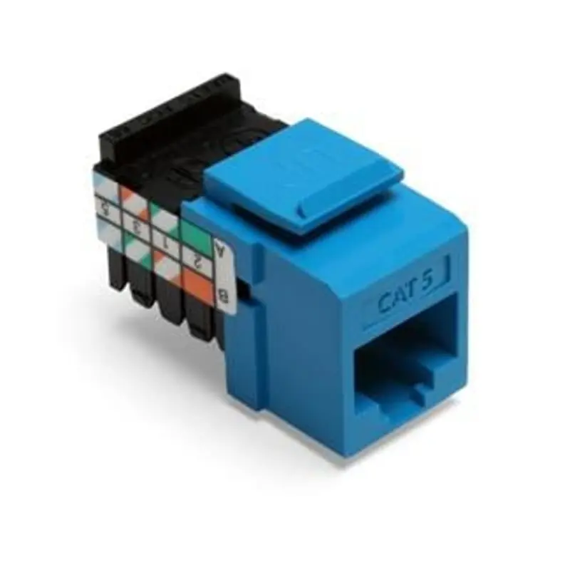 Leviton 41108-RL5 CAT5 QuickPort Connector, Blue