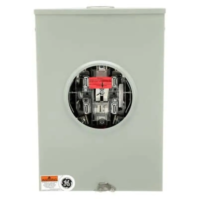 GE UTH5213BNDGE 200 Amp Meter Socket, 5 Terminal, Small Hub Opening, Lever Bypass