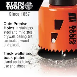 Klein Tools 31900 Bi-Metal Hole Saw, 6-3/8-Inch