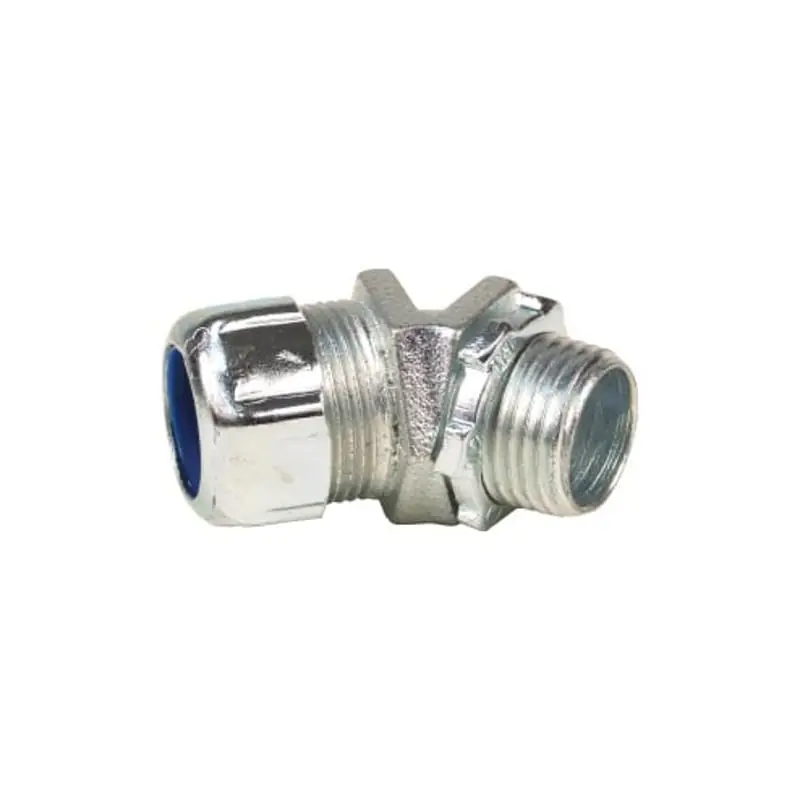 Multiple STR30045 3IN Liquid Tight Connector, 45 Degree, Metallic