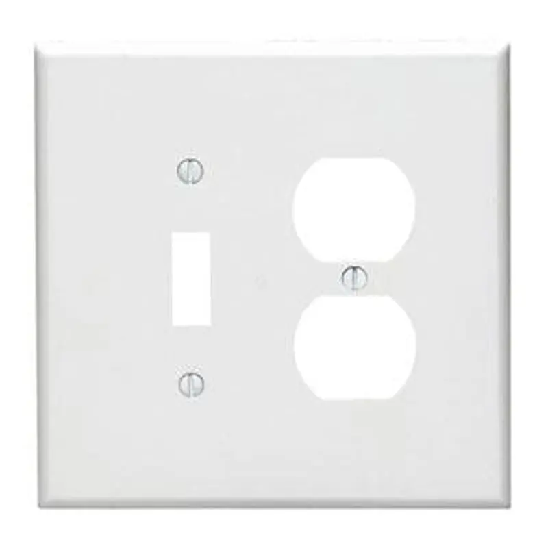 LEVITON 88105 Combination Wall Plate Oversized Thermoset Device Mount White