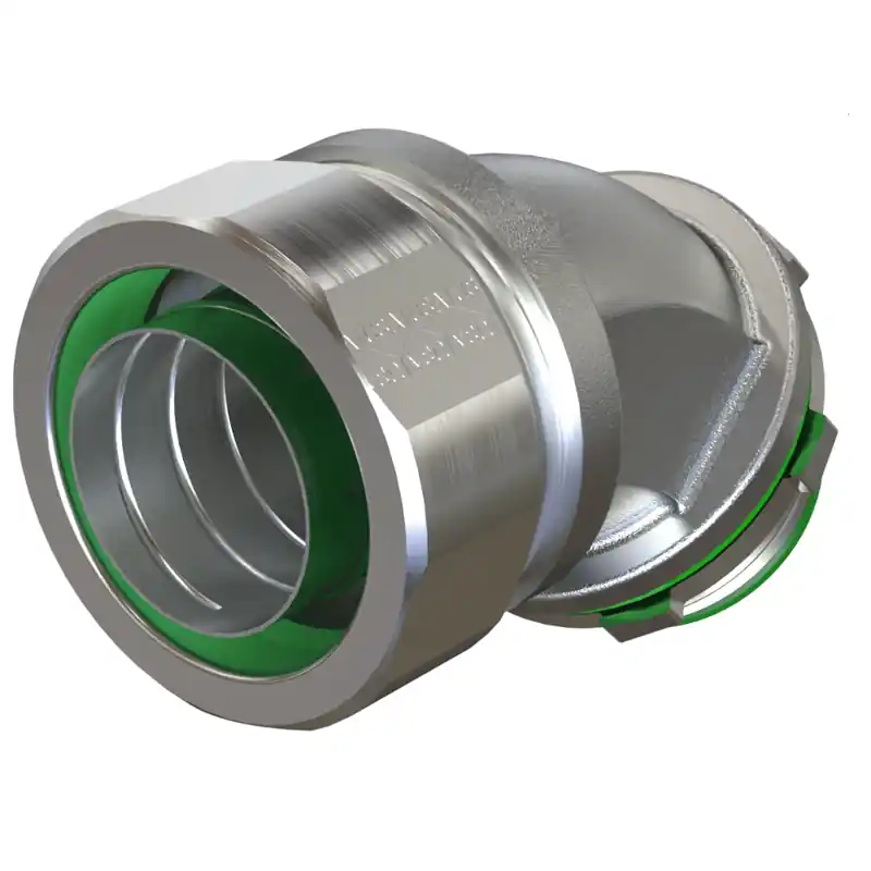Multiple STR7545 3/4IN Liquid Tight Connector, 45 Degree, Metallic