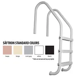 Saftron P-324-L3-W Saftron 3 Step I/G Pool Ladder w/ Escutcheons White
