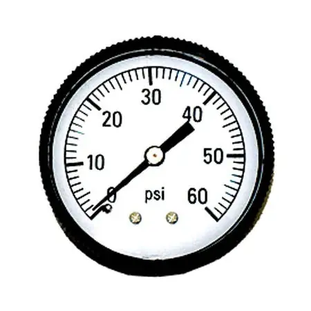 Jed Pool Tools 80-847 60PSi Pool Pressure Gauge BackRear Mount