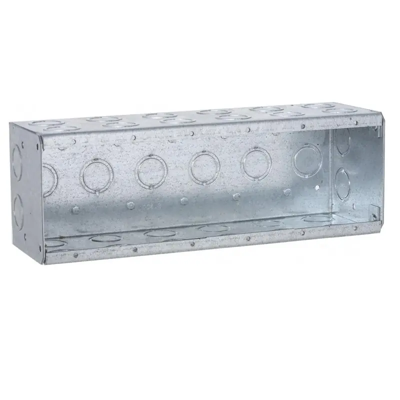 Multiple 965 6 Gang Masonry Box 3-1/2 in Deep 1/2 in and 3/4 in KO