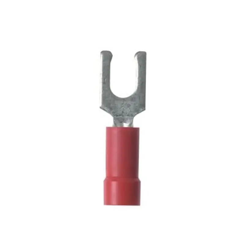 Panduit EV18-10LFB-Q Stronghold Vinyl Insulated Locking Fork Terminal, 22-18 AWG, #10 Stud Size