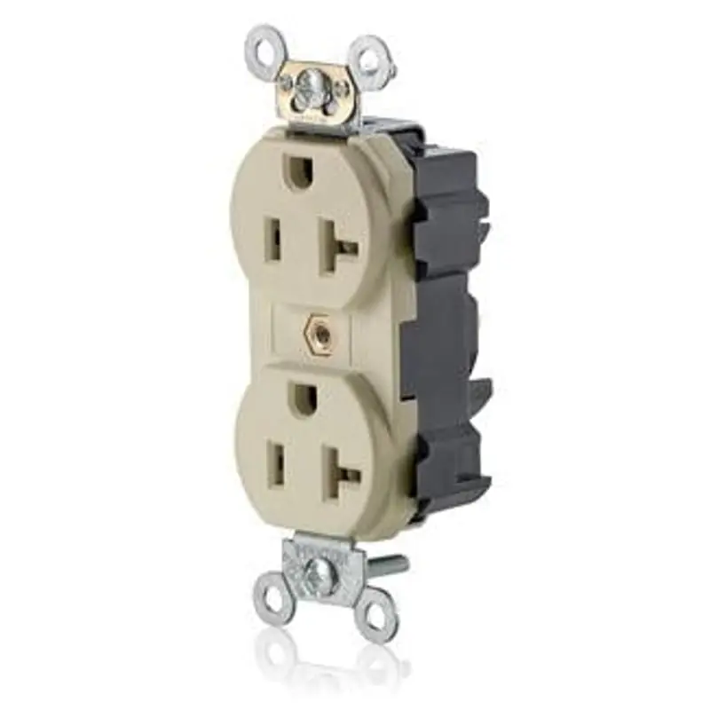 LEVITON M5362-SI Straight Blade Receptacle 20 Amp 125 Volt
