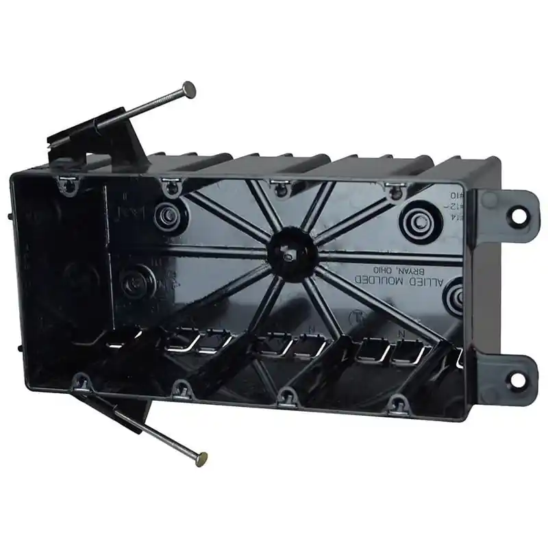 Allied Moulded Products P-764QT 4 Gang Electrical Box, New Work