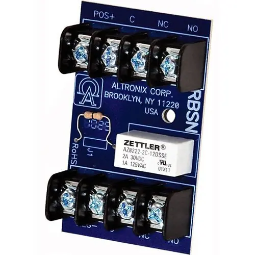 Altronix RBSN Relay Module 12/24VDC DPDT Contacts