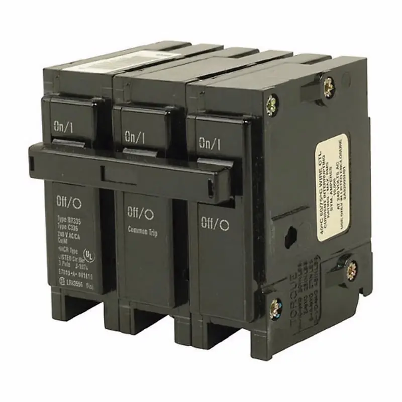 Eaton BR3100 BR, 3 Pole, 100 Amp, Plug-On Circuit Breaker, 120/240 Volt